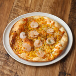 Shrimp and burnt butter corn pizza