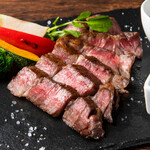 Grilled Wagyu beef with wasabi and smoked soy sauce