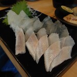 越中屋  - 生あなごとカワハギの薄造り