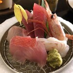 堂ヶ島ニュー銀水 - 鉢鮪　白身魚　勘八　甘海老　金目鯛
