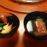 和田金 - 肉すまし　出し汁を掛けたあと