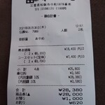 和田金 - 今回のレシート　かなり行っちゃった笑
      ただ、昼だけでは終わらなかった？