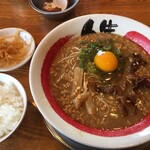 徳島ラーメン人生 - 徳島ラーメンこってりとライス（小）