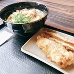 讃岐製麺 - 肉うどん(並)＆鶏天、ちくわ