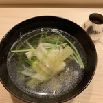 麻布 かどわき - 鯛しゃぶの最後はお椀仕立てに