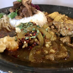 大衆中遊華食堂 八戒 - 炸蝦仁麻辣カリィ、生ラムクミン炒めカリィ アップ