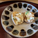古民家カフェ ごずこん - 河内晩柑のホイップバター・バゲット乗せ