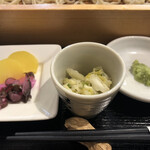 板蕎麦 山葵 - 香物と生山葵