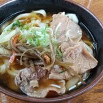 彩花 - 肉うどん500円 + きんぴら50円