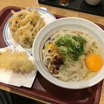 Nidaime Jimpachi - 伊勢うどん卵のせ　500円
                        エビ天　220円
                        かきあげ　180円