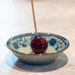 中国意境菜 白燕 - 燻　　リンゴアメ