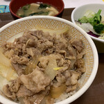 すき家 - 牛丼並 サラダセット 520円