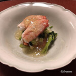 御料理 寺沢 - 毛蟹とｳﾙｲ 柑橘ｼﾞｭﾚ掛け