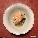 御料理 寺沢 - 毛蟹とｳﾙｲ 柑橘ｼﾞｭﾚ掛け