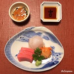 御料理 寺沢 - 本鮪 中ﾄﾛ､眞子鰈､本玉の造り