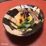 御料理 寺沢 - 鮟鱇の肝と雪の下の酢味噌和え