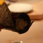 鮨 しみづ - 炊き立てのシャリと山葵の巻物