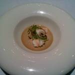 ラ・ベ - セップ茸のフランとコンフィ、海老も少し♪