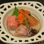 和食処 花いずみ - 造里　信州サーモン他三種 盛り