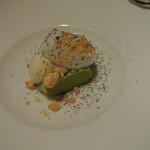 リストランテ カノフィーロ - 抹茶とアマレットのティラミス　マスカルポーネのジェラート