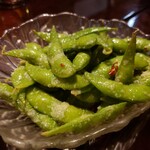 hide’s dining 遊 - ガーリック枝豆。これビール無限。