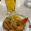 Gyouza No Oushou - アサヒスーパードライ 生ビール(中)＋鳥の唐揚げ ジャストサイズ