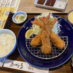 とんかつマ・メゾン - 海老フライ定食