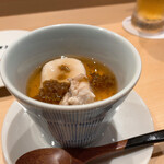 鮨てんび - 筍と鯛の白子の茶碗蒸し