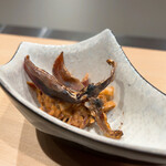 鮨てんび - ホタルイカのなめろうと丸干し﻿