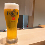 鮨てんび - ビール プレミアムモルツ 500円