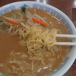 柳屋食堂 - ミソラーメン750円　麺アップ