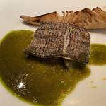 シャントレル - 太刀魚の炙りとたけのこ、瀬戸内レモンのブールブランソース