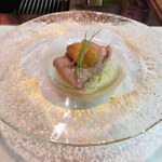 お肉屋 けいすけ 三男坊 - 雲丹と高森和牛の冷製パスタ