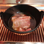 お肉屋 けいすけ 三男坊 - 高森和牛「サーロイン」のすきしゃぶ