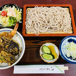 やぶ仲 - 料理写真:「天丼セットのもり」1,100円税込み