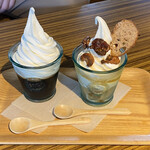 三井製パン カフェ&ガーデン - 料理写真:左　オーガニックコーヒーゼリー右　無添加ソフトのナッツパフェ