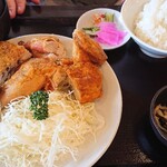 製麺屋食堂 - 若鶏半身揚げ定食