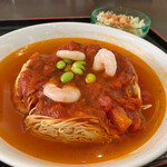 揖保乃糸 庵 - 揚げ麺 トマトソース/900円