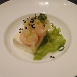 Din by JIN DIN ROU Fukui Seibu Ten - 可選擇的休閒午餐前菜（淋上蝦仁豆腐的蔥油醬）