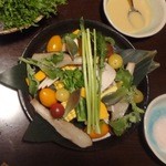 魚の家 - 絶品の生野菜