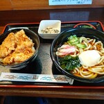 えびすこ本場所 - 【2021.5.10(月)】日替わりセット(竜田丼＋冷やし月見うどん)748円