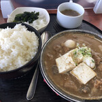 たま家食堂 - もつ煮込み定食　ご飯大盛り　550円