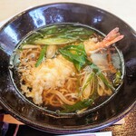 門前そば - 令和3年5月
      天なんば蕎麦(海老天一本＋青葱) 税込950円