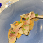 PRIMO - 炙った鯖のマリネ　湘南ニンジンのサラダ