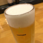 くまねこ食堂 - 生ビール（黒ラベル）
            キンキンに冷えすぎて、ホップの風味が消えてるww