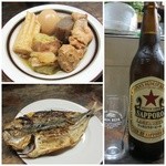 庚申酒場 - おでん・鯵の干物・瓶ビール