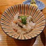 玄斎 - 御飯～駿河湾の桜海老とワラビご飯