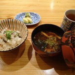 玄斎 - 御飯～駿河湾の桜海老とワラビご飯