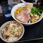 塩そば専門店 桑ばら - チャーマヨ丼＋裏そば