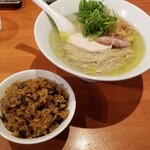 麺屋 六感堂 - しじみラーメン＋炊き込みご飯